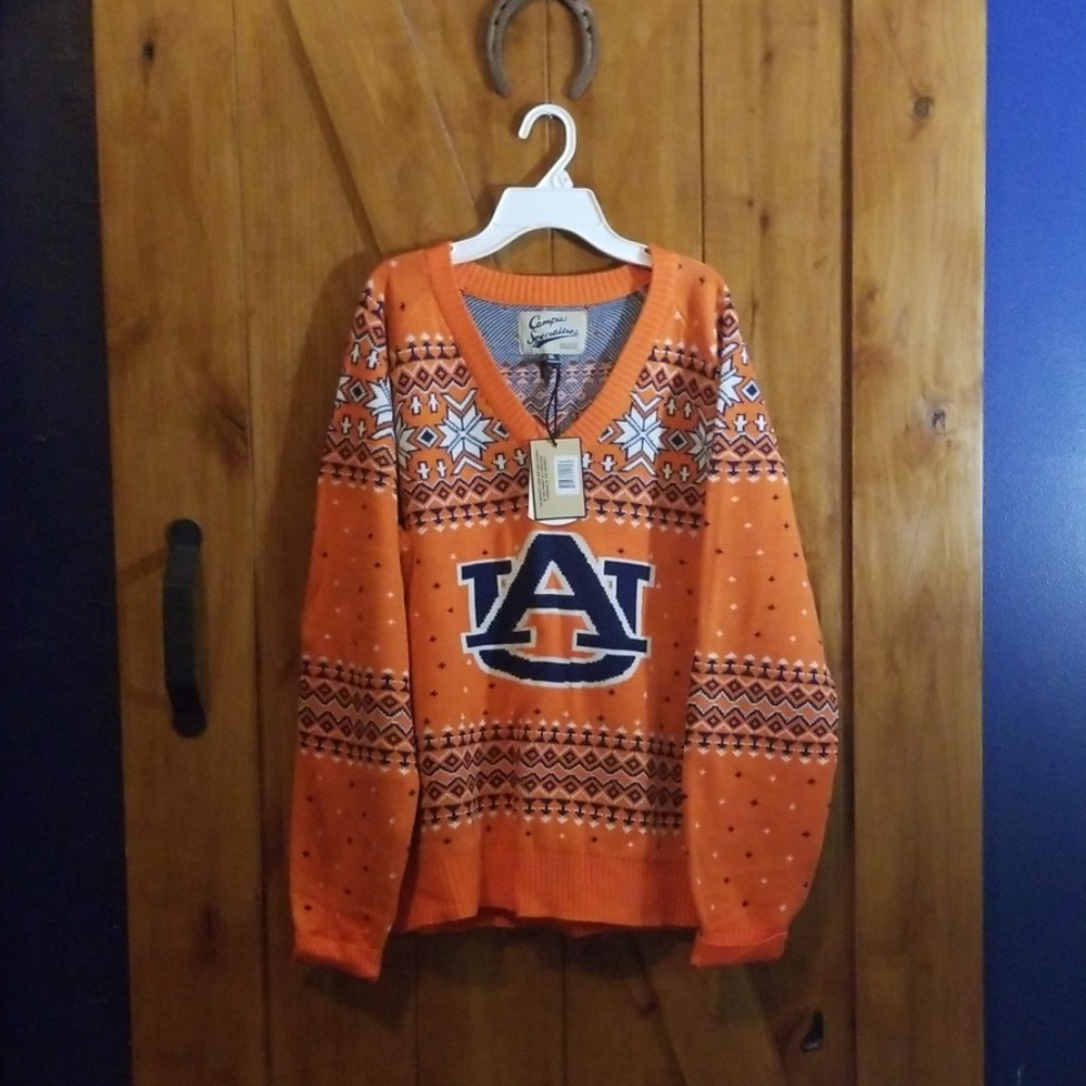 NWOT XL Auburn Christmas Sweater
